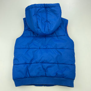 Boys St Bernard, fleece lined hooded vest / jacket, FUC, size 1,  