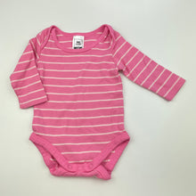 Load image into Gallery viewer, Girls Kids &amp; Co, pink stripe cotton bodysuit / romper, EUC, size 000,  