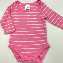 Load image into Gallery viewer, Girls Kids &amp; Co, pink stripe cotton bodysuit / romper, EUC, size 000,  