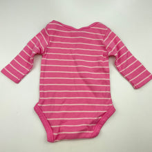 Load image into Gallery viewer, Girls Kids &amp; Co, pink stripe cotton bodysuit / romper, EUC, size 000,  