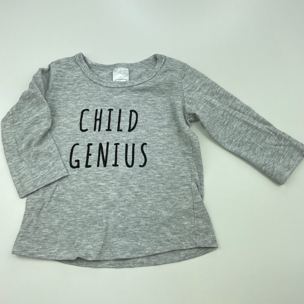 unisex Kids & Co, cotton long sleeve t-shirt / top, GUC, size 0,  