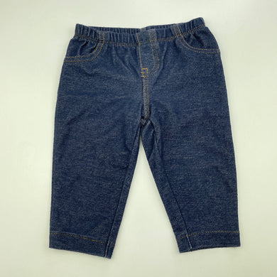 unisex Carters, stretchy denim leggings, elasticated, GUC, size 00,  