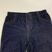 Load image into Gallery viewer, unisex Carters, stretchy denim leggings, elasticated, GUC, size 00,  