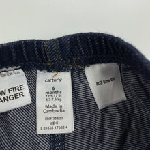 Load image into Gallery viewer, unisex Carters, stretchy denim leggings, elasticated, GUC, size 00,  