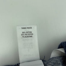 Load image into Gallery viewer, unisex Carters, stretchy denim leggings, elasticated, GUC, size 00,  