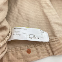 Load image into Gallery viewer, Girls Woolies Babes, corduroy cotton casual dress, GUC, size 0, L: 41cm