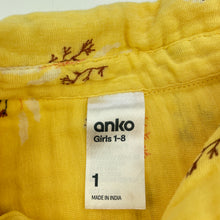 Load image into Gallery viewer, Girls Anko, floral crinkle cotton casual dress, EUC, size 1, L: 40cm