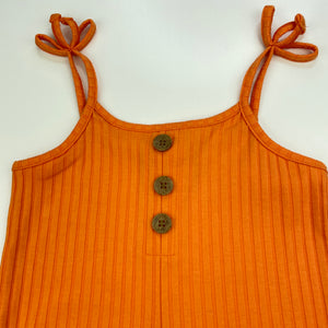 Girls Mango, ribbed summer romper / playsuit, EUC, size 0,  