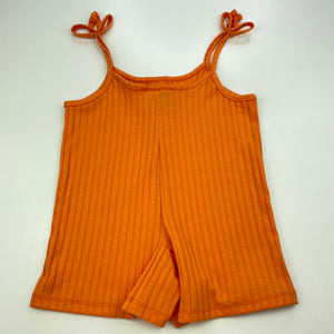 Girls Mango, ribbed summer romper / playsuit, EUC, size 0,  