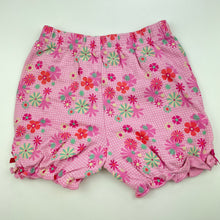 Load image into Gallery viewer, Girls Mini Mode, floral cotton shorts, elasticated, GUC, size 0,  