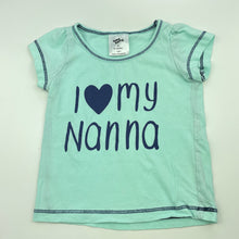Load image into Gallery viewer, Girls Baby Berry, aqua cotton t-shirt / top, GUC, size 0,  