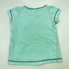 Load image into Gallery viewer, Girls Baby Berry, aqua cotton t-shirt / top, GUC, size 0,  