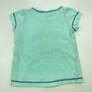 Girls Baby Berry, aqua cotton t-shirt / top, GUC, size 0,  