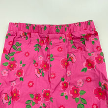 Load image into Gallery viewer, Girls babykids, lightweight floral cotton pants, elasticated, EUC, size 0,  