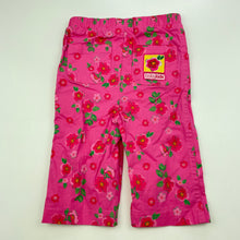 Load image into Gallery viewer, Girls babykids, lightweight floral cotton pants, elasticated, EUC, size 0,  