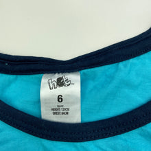 Load image into Gallery viewer, Boys H&amp;T, blue cotton singlet / tank top, shark, EUC, size 6,  