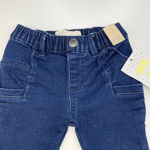 Load image into Gallery viewer, unisex Cotton On, stretch knit denim pants, elasticated, NEW, size 0,  