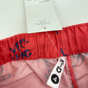 Boys KID, lightweight board shorts, elasticated, NEW, size 4,  
