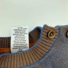 Load image into Gallery viewer, Boys Target, knitted cotton sweater / jumper, dinosaur, EUC, size 00,  