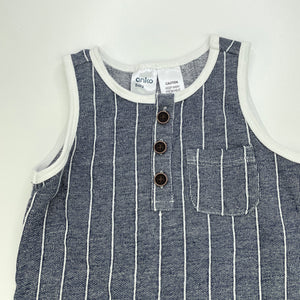 Boys Anko, cotton overalls / romper, GUC, size 0,  