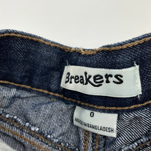 Load image into Gallery viewer, Boys Breakers, dark denim jeans, adjustable, GUC, size 0,  