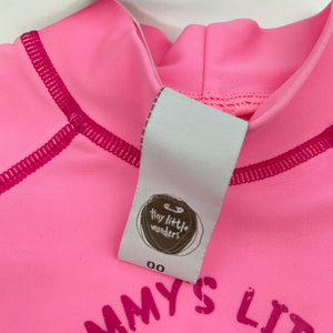 Girls Tiny Little Wonders, long sleeve rashie / swim top, NEW, size 00,  