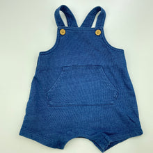 Load image into Gallery viewer, unisex Target, knit denim overalls / shortalls, EUC, size 000,  