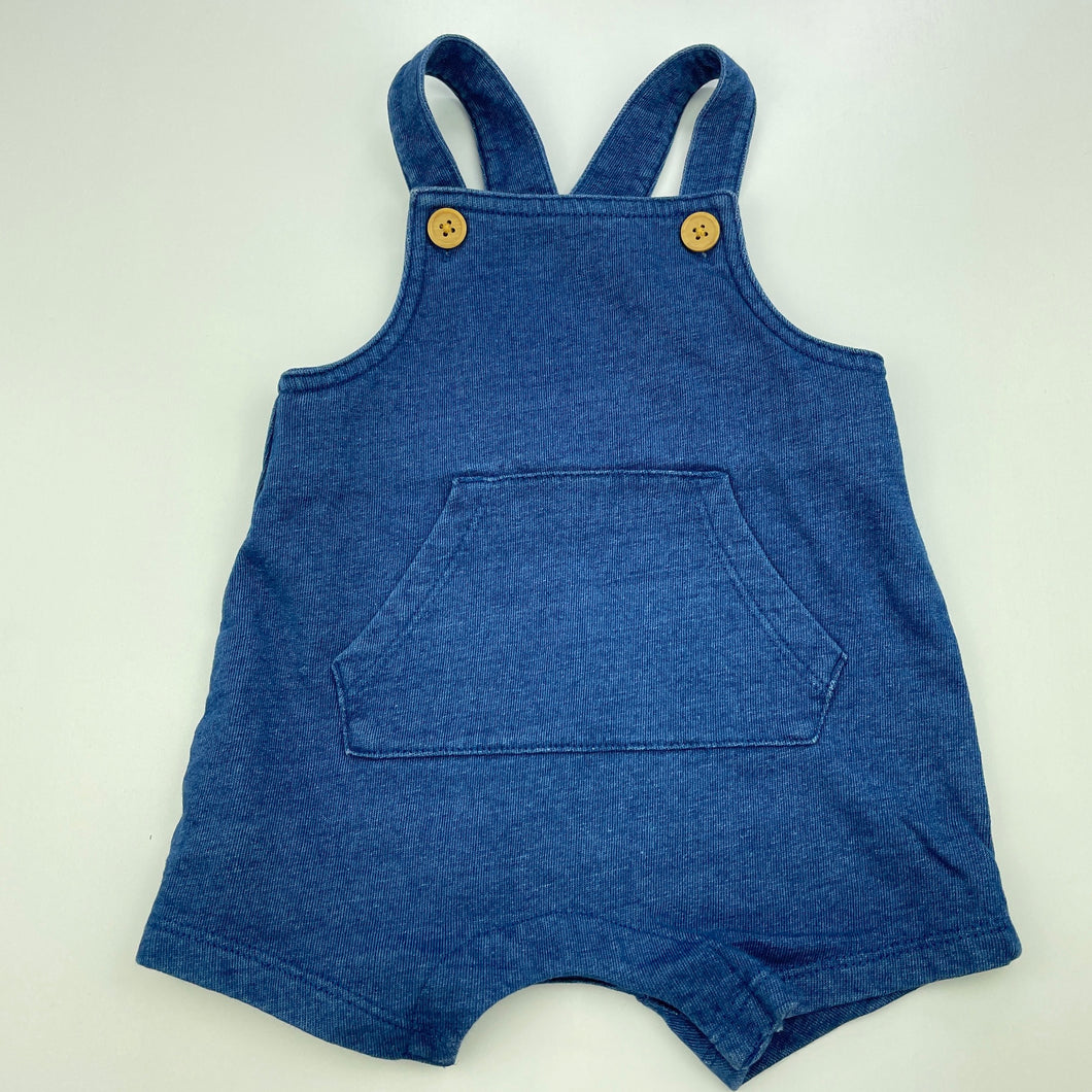 unisex Target, knit denim overalls / shortalls, EUC, size 000,  