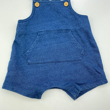 Load image into Gallery viewer, unisex Target, knit denim overalls / shortalls, EUC, size 000,  