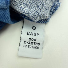 Load image into Gallery viewer, unisex Target, knit denim overalls / shortalls, EUC, size 000,  