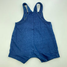 Load image into Gallery viewer, unisex Target, knit denim overalls / shortalls, EUC, size 000,  