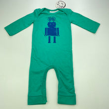 Load image into Gallery viewer, Boys Milky, green romper, robots, NEW, size 000,  