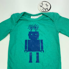 Load image into Gallery viewer, Boys Milky, green romper, robots, NEW, size 000,  