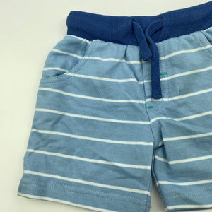 Boys Baby Baby, blue cotton shorts, elasticated, EUC, size 00,  
