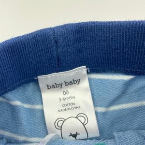 Boys Baby Baby, blue cotton shorts, elasticated, EUC, size 00,  