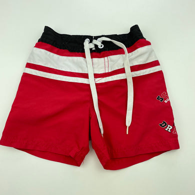 Boys NRL Supporter, St George Dragons board shorts, elasticated, FUC, size 0,  