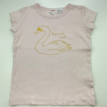 Load image into Gallery viewer, Girls Seed, cotton pyjama t-shirt / top, swan, FUC, size 4,  