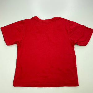 unisex AUSTRALIA, red cotton t-shirt / top, L: 39cm, GUC, size 6,  