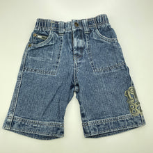 Load image into Gallery viewer, Boys Mini Mango, blue denim shorts, elasticated, GUC, size 1,  