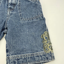 Load image into Gallery viewer, Boys Mini Mango, blue denim shorts, elasticated, GUC, size 1,  