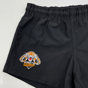 unisex NRL Official, Wests Tigers shorts, elasticated, GUC, size 3,  