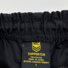 Load image into Gallery viewer, unisex NRL Official, Wests Tigers shorts, elasticated, GUC, size 3,  