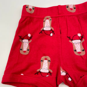 unisex Baby Berry, cotton Christmas pyjama shorts, GUC, size 2,  