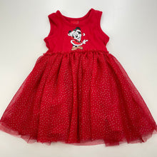 Load image into Gallery viewer, Girls Disney, Minnie Mouse Christmas tulle party dress, EUC, size 1, L: 45cm