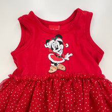 Load image into Gallery viewer, Girls Disney, Minnie Mouse Christmas tulle party dress, EUC, size 1, L: 45cm