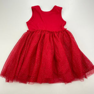 Girls Disney, Minnie Mouse Christmas tulle party dress, EUC, size 1, L: 45cm