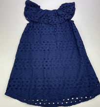 Load image into Gallery viewer, Girls Mango, lined broderie cotton dress, FUC, size 6, L: 62cm at front