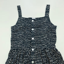 Load image into Gallery viewer, Girls Anko, navy &amp; white casual summer dress, EUC, size 7, L: 69cm