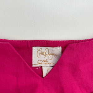 Girls Collette Dinnigan Enfant, lined embroidered cotton dress, GUC, size 7, L: 64cm