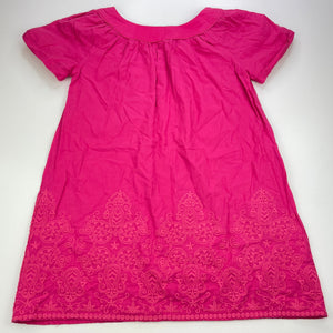 Girls Collette Dinnigan Enfant, lined embroidered cotton dress, GUC, size 7, L: 64cm